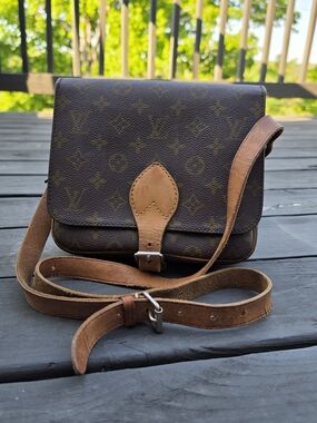 Louis Vuitton Cartouchiere Monogram Crossbody Shoulder Bag
